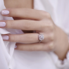 0,50 Karat Görünümlü Baget Pırlanta Yüzük