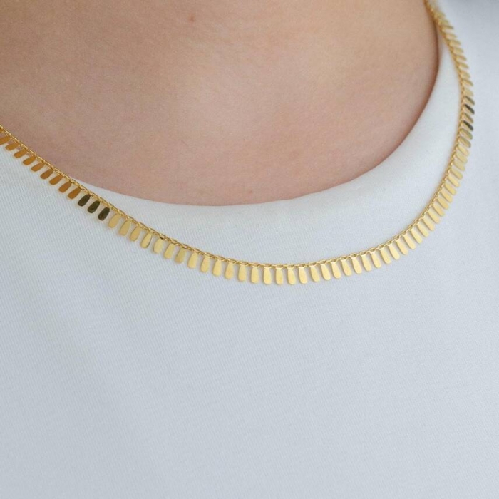 Tamtur Pullu Zincir Kolye