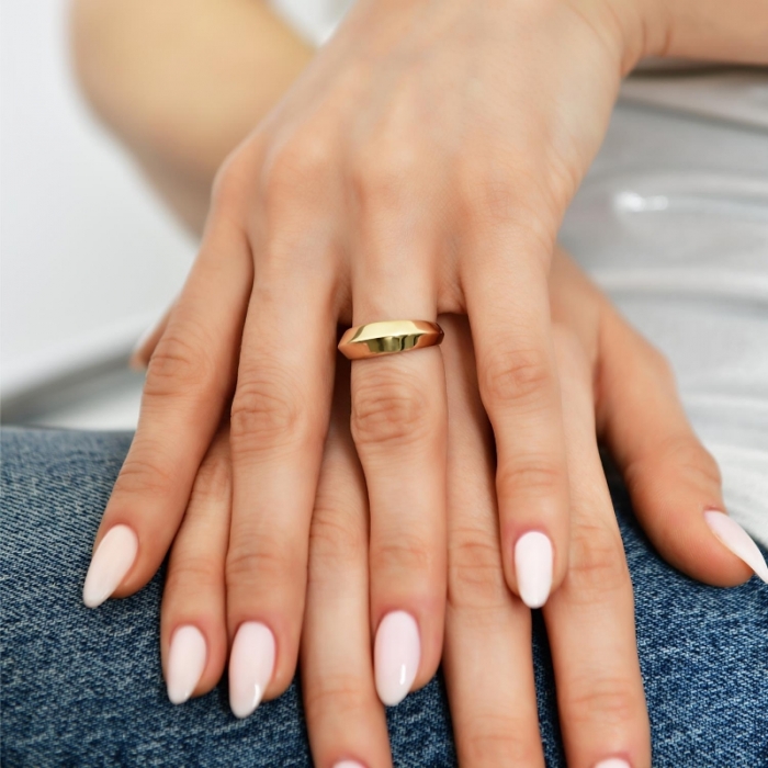 Simetri Altın Yüzük