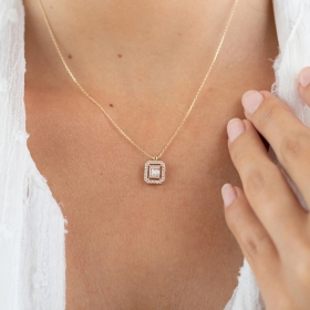 14 Ayar Altın Baget Kolye